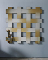 Bower Studios Lattice Mirror 4 In Phantom Quartz on light color background.