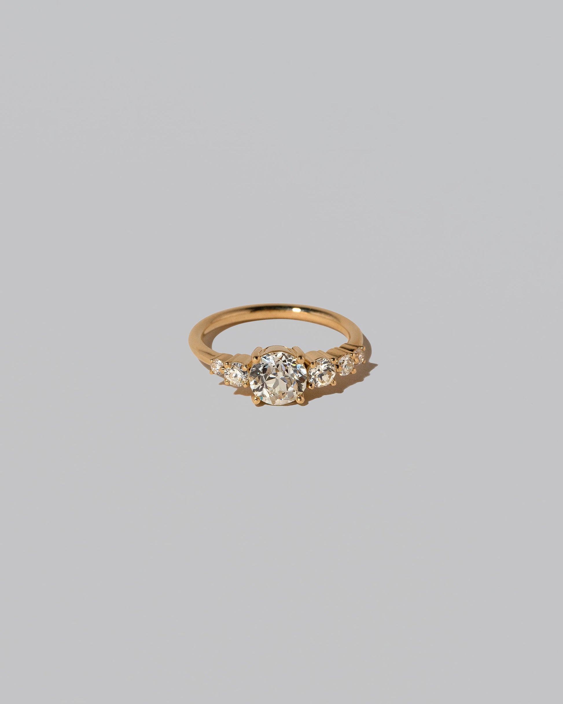 White Diamond Capella Ring on light color background.