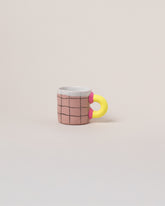 Ceramicism Play-Doh™ Grid Mug on light color background.