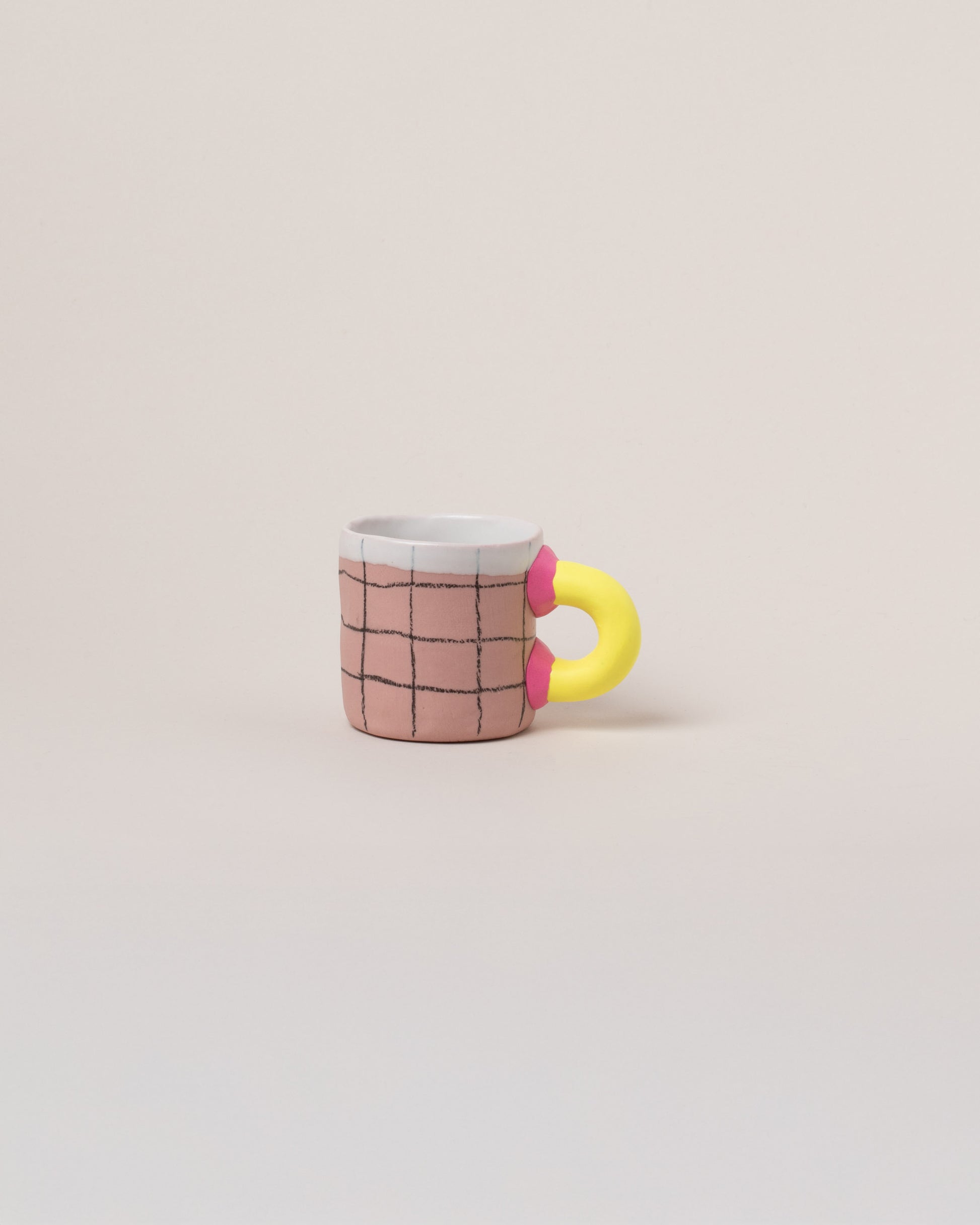 Ceramicism Play-Doh™ Grid Mug on light color background.
