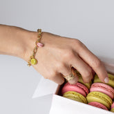 product_details::Macaron Charm - Rose on model.