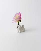 Eleonor Boström Bichon Frise PARK Dog Vase on light color background. Flower not included.