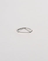 Platinum Solid Square Wire High Peak Band on light color background.