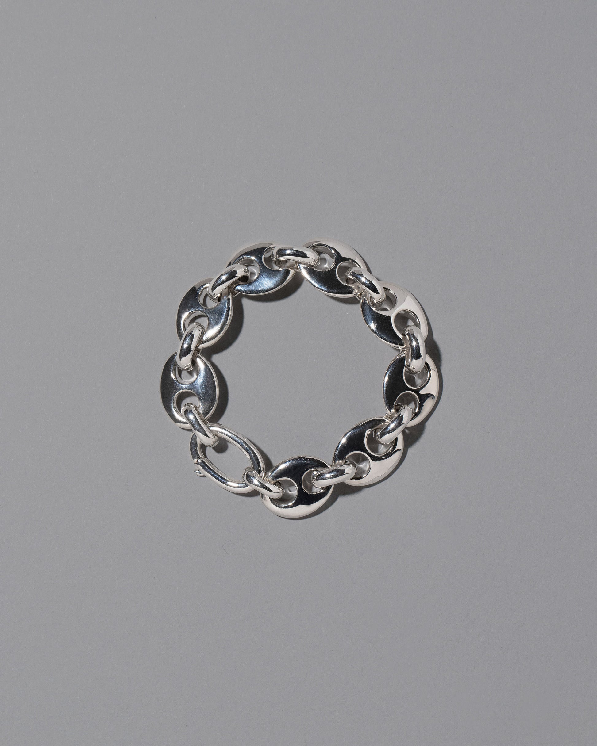 CRZM Sterling Silver Bedrock Bracelet on light color background.
