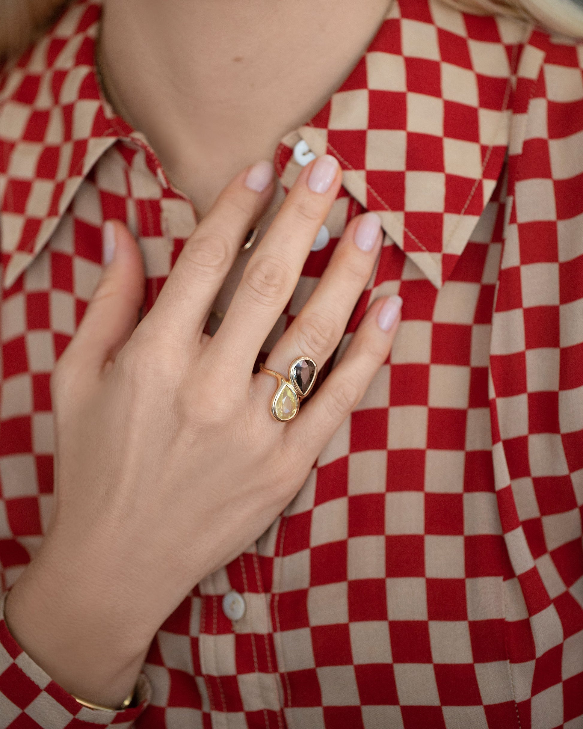 Illusion of Opposites Ring on model.