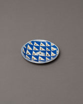 Suzanne Sullivan Royal Small Dish Two on grey background.
