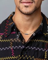 Lapis 2.4mm Identity Chain Necklace on male model.