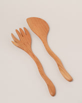 Jonathan's Spoons Wiggle Salad Set on light color background.