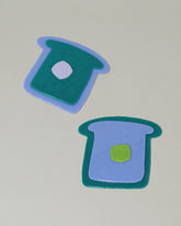 Jonny Campolo Lilac and Green For Your Pleasure Amused Boosh Toasts on light color background.