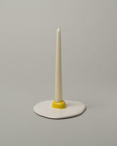 Detail view of the Laetitia Rouget Good Egg Candle Holder on light color background.