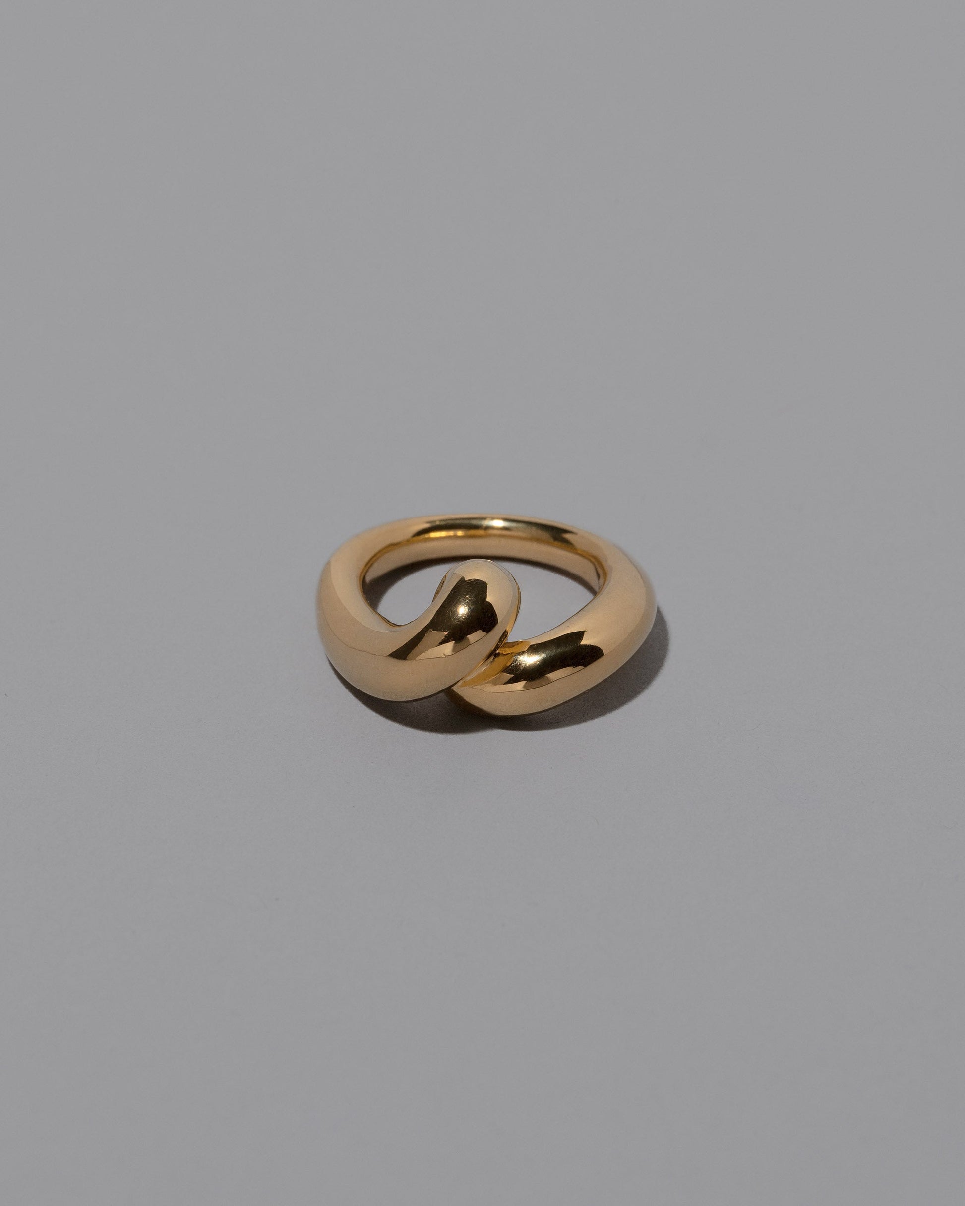 CRZM Gold Landform Ring on light color background.