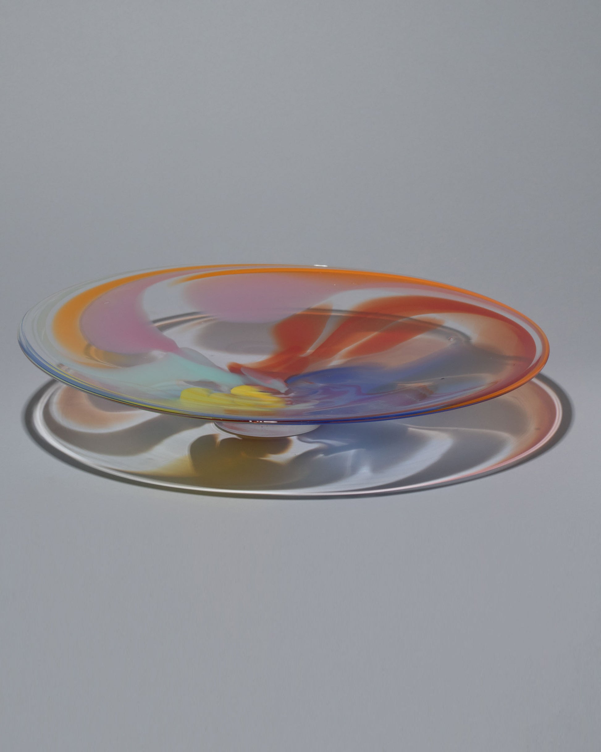 Bow Glassworks Tutti Frutti Platter on light color background.