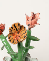 Closeup details of the Maggie Boyd Vase With Permanent Bouquet on light color background.