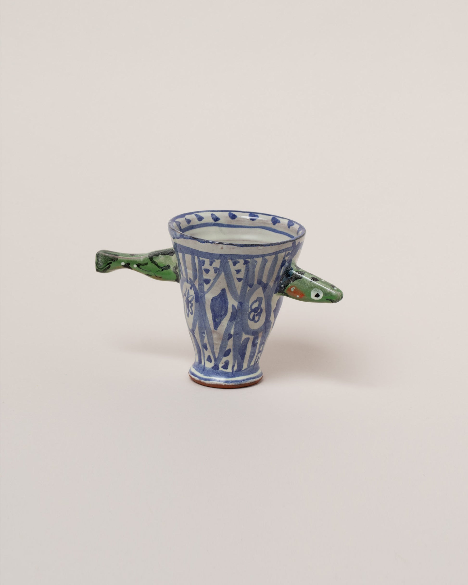 Maggie Boyd Three Green Sardine Cup on light color background.