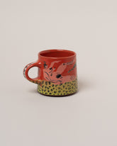 Maggie Boyd Pink Lady Lounges Mug on light color background.