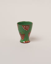 Maggie Boyd Two Strawberry Tumbler on light color background.