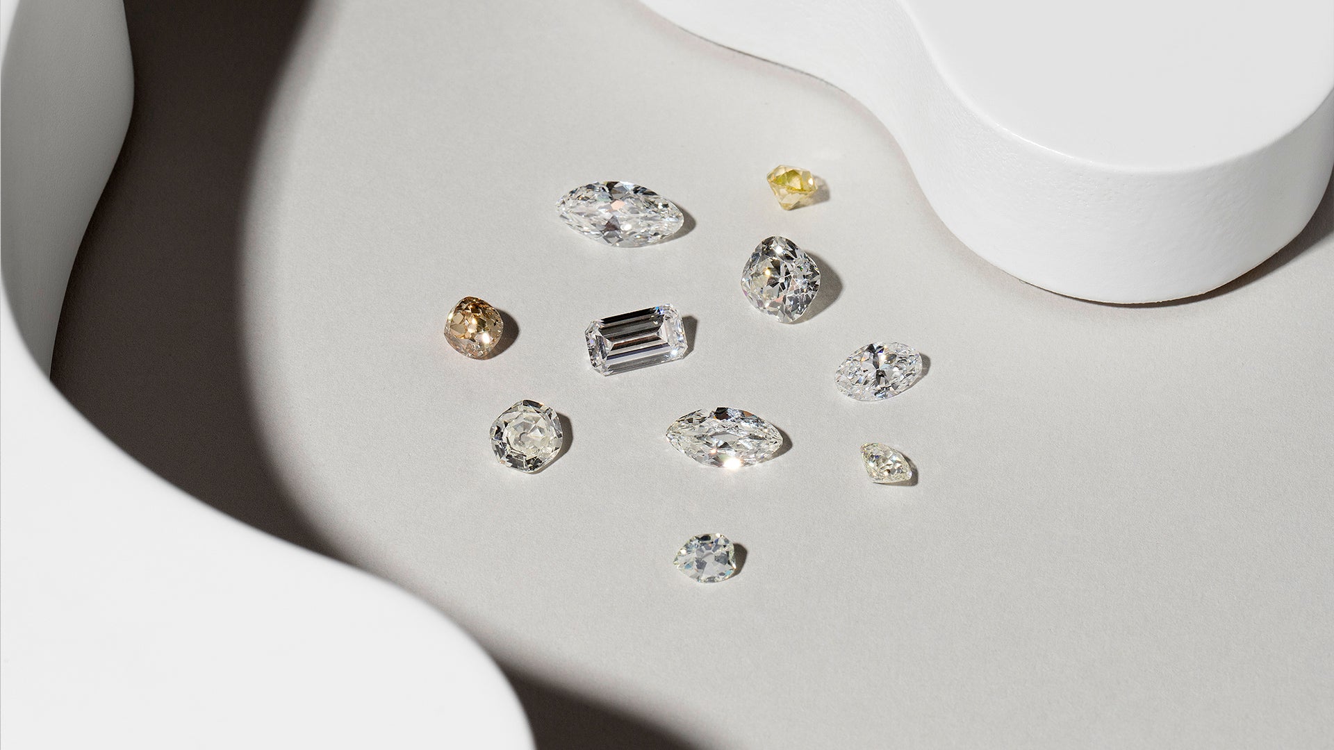 Loose diamonds in a variety of colors and cuts