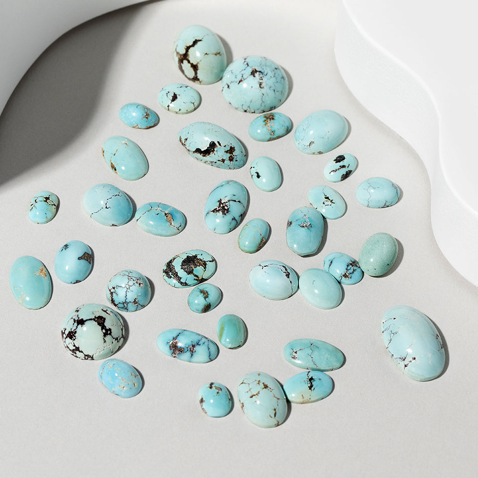 Loose Persian turquoise cabochons