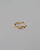 4mm Yellow Gold Inlaid Band on light color background.