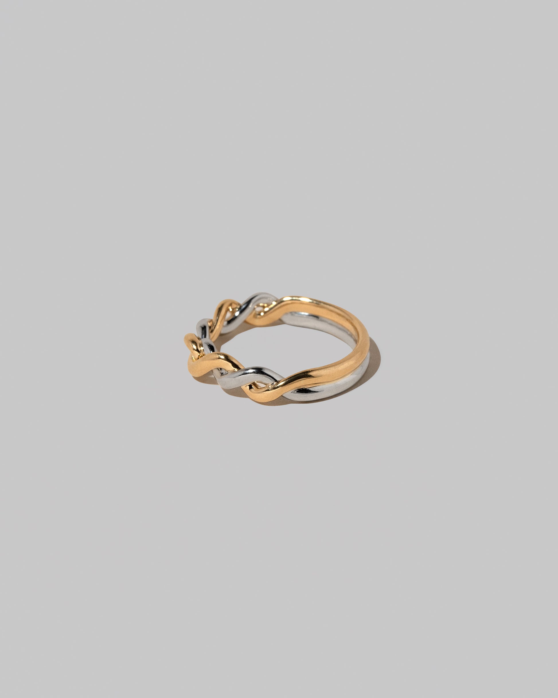 View from the side of the Two Tone Twist Band on light color background.