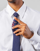 4mm 18K Outside and Platinum Inside Swimming Pool Band on male model.