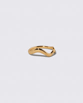 Gold Thin Planate Band on light color background.