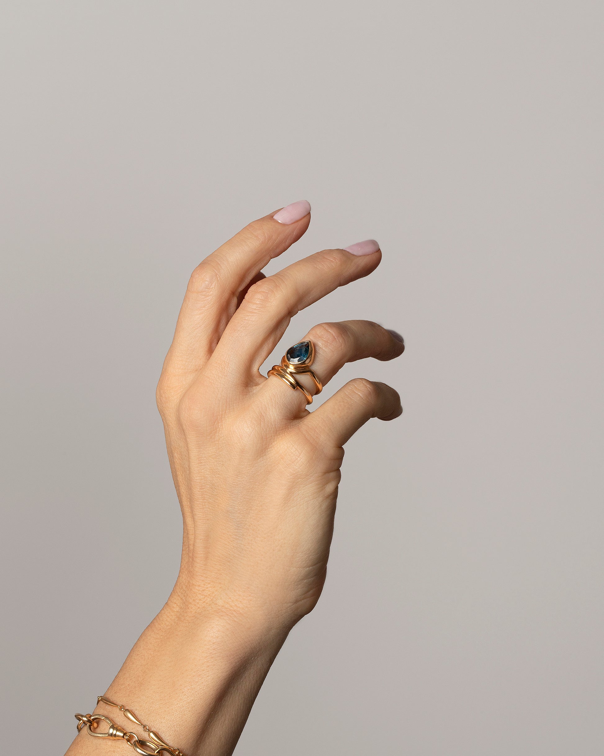 Editorial photo of model wearing the Bell Ring.