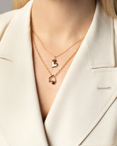 Editorial photo of model wearing the Heart Charm - Large.