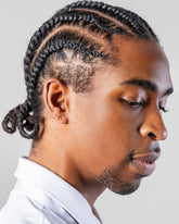 Tear Stud Earring Single on male model.