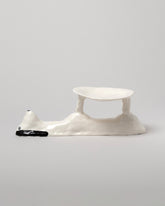 Eleonor Boström Dog Pedestal in White on light color background.