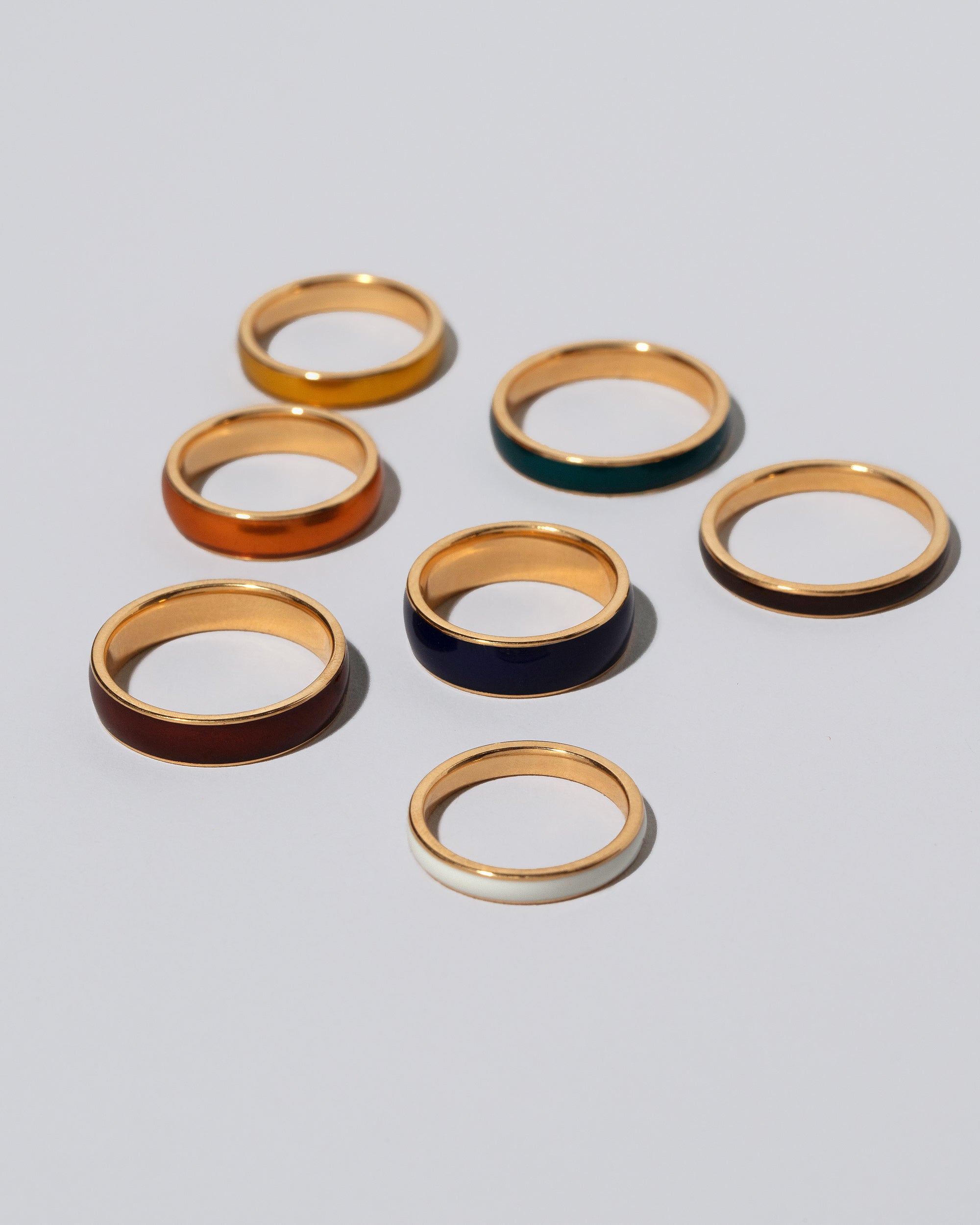 Gold Enamel Shine Ring