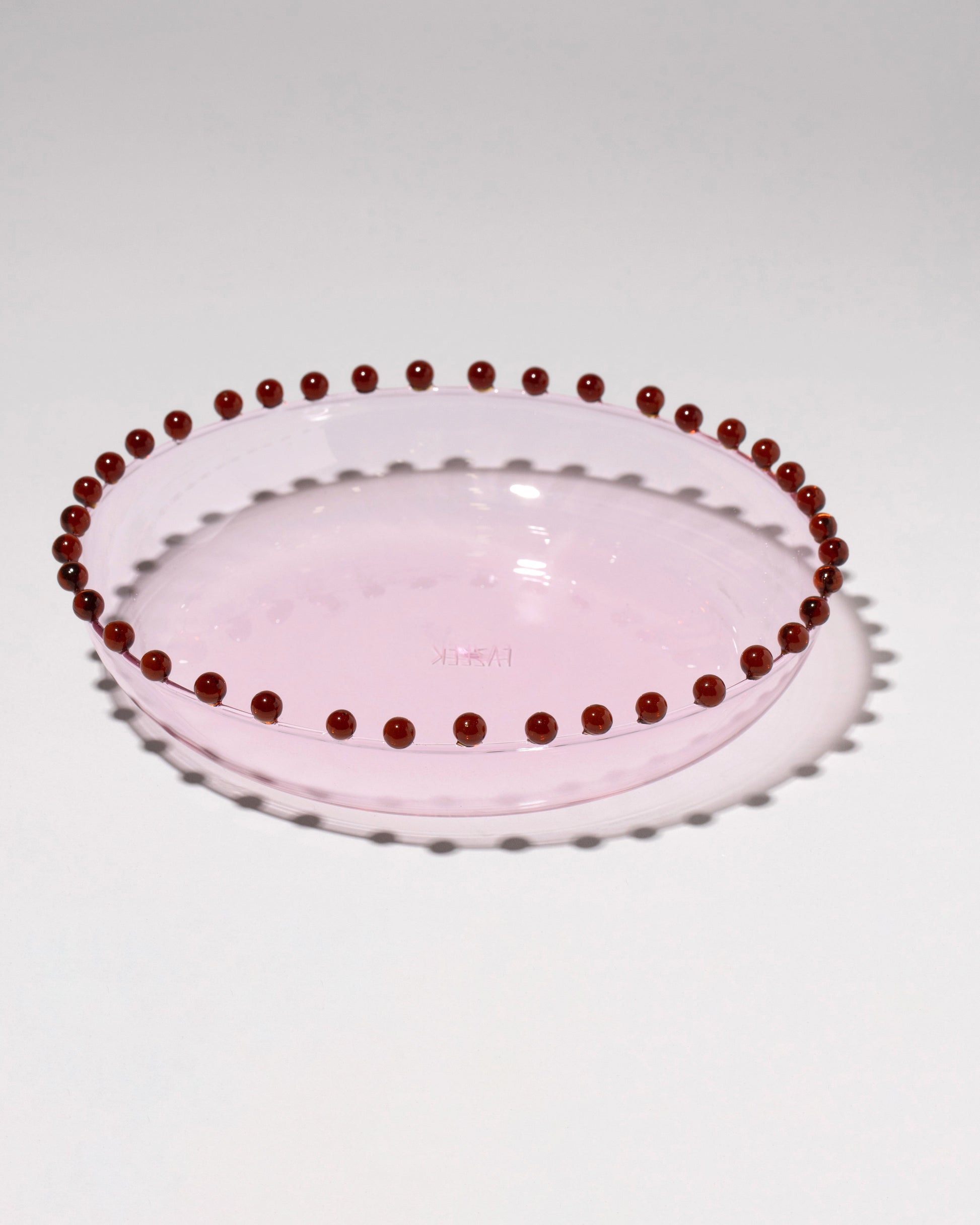 Fazeek Pink & Amber Pearl Platter on light color background.