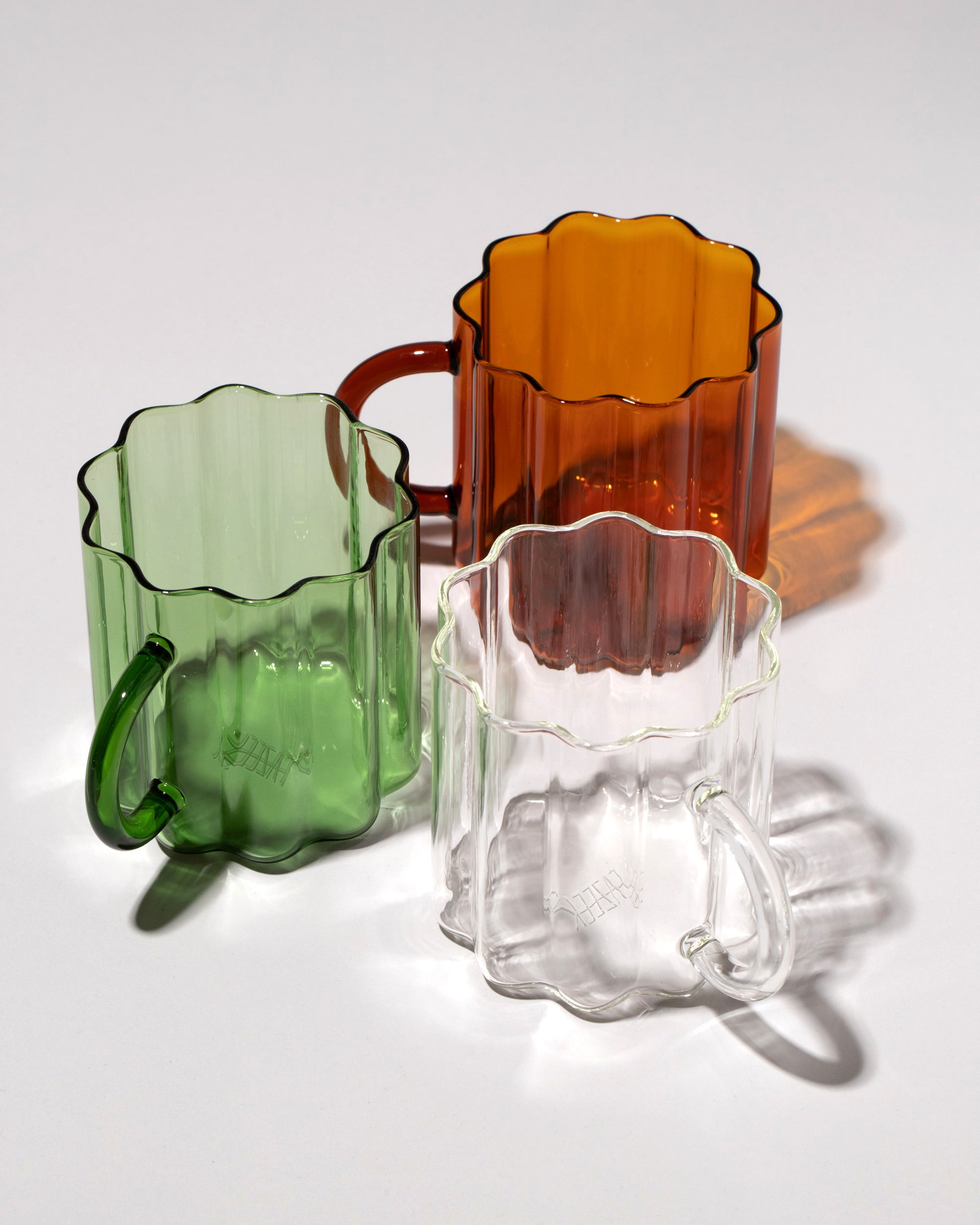 Colorful Glass Mug Amber