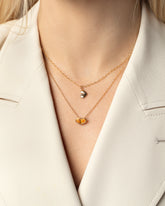 Editorial photo of model wearing the Heart Charm - Small.