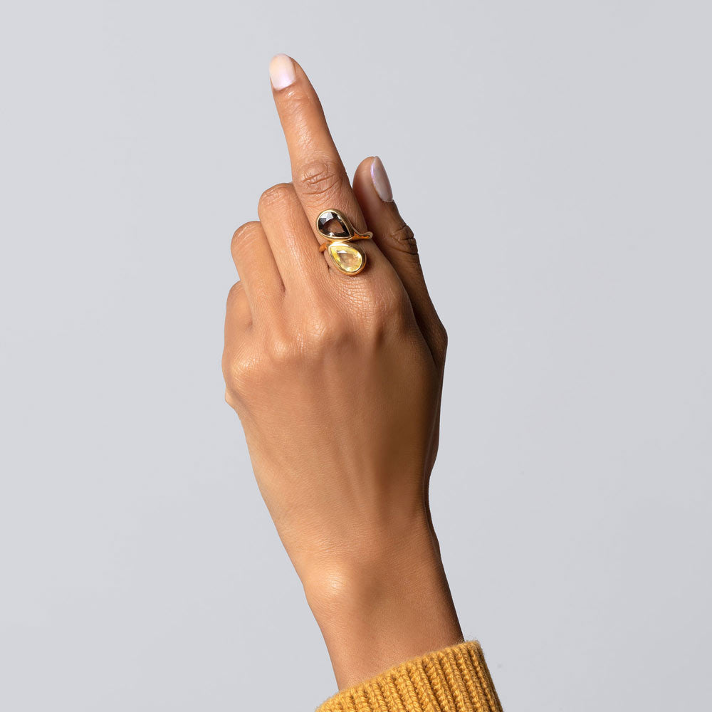 product_details::Illusion of Opposites Ring on model.