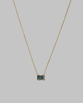 Closeup details of the Northern Lights Necklace 008 on light color background.