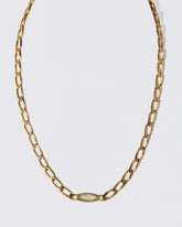 Identity Chain Diamond Necklace 002 on light color background.