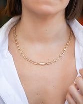 Identity Chain Diamond Necklace 002 on model.