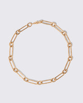 Link Necklace on light color background.