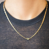 product_details::Northern Lights Necklace 003 on model.