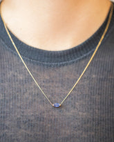 Northern Lights Necklace 002 on model.