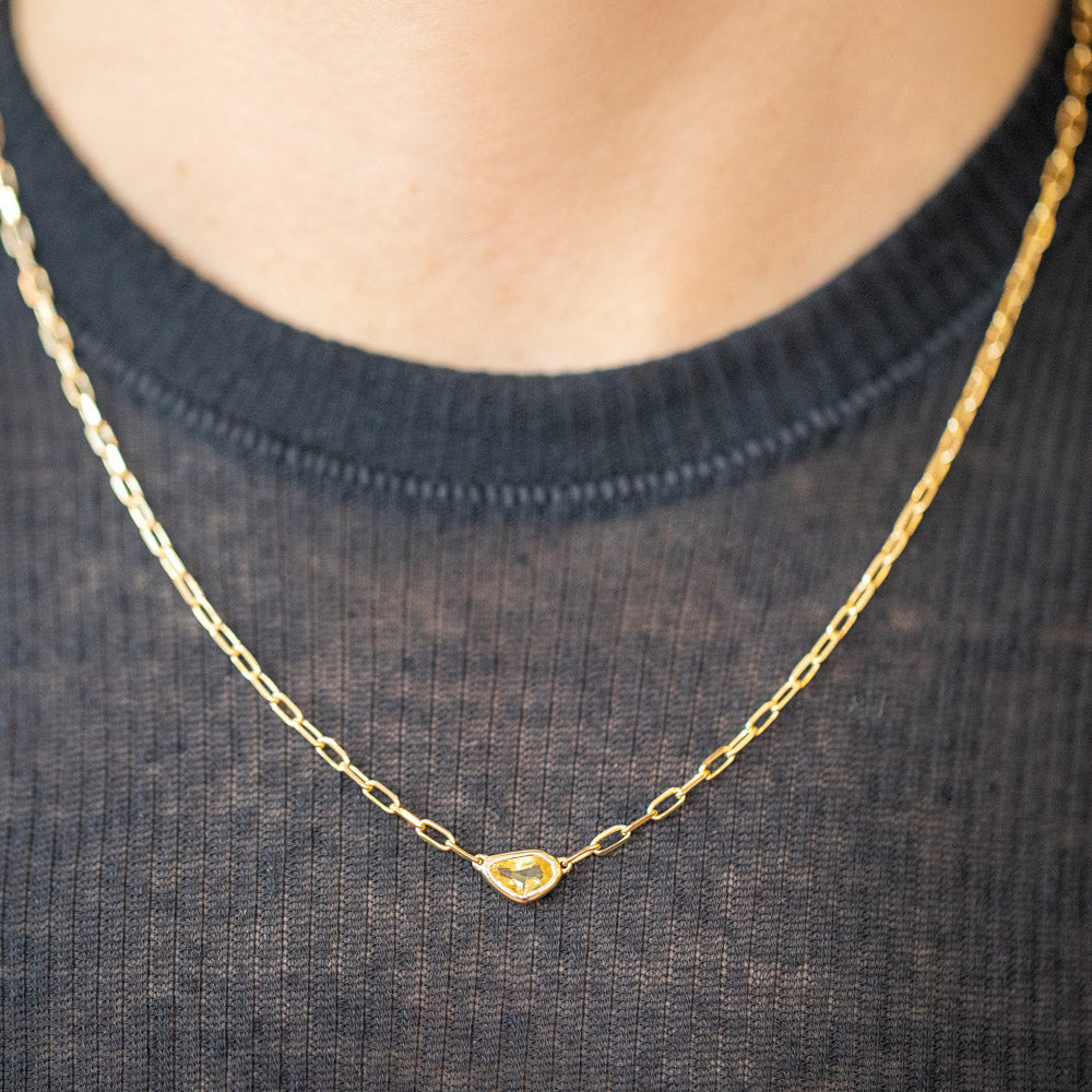 product_details::Northern Lights Necklace 005 on model.