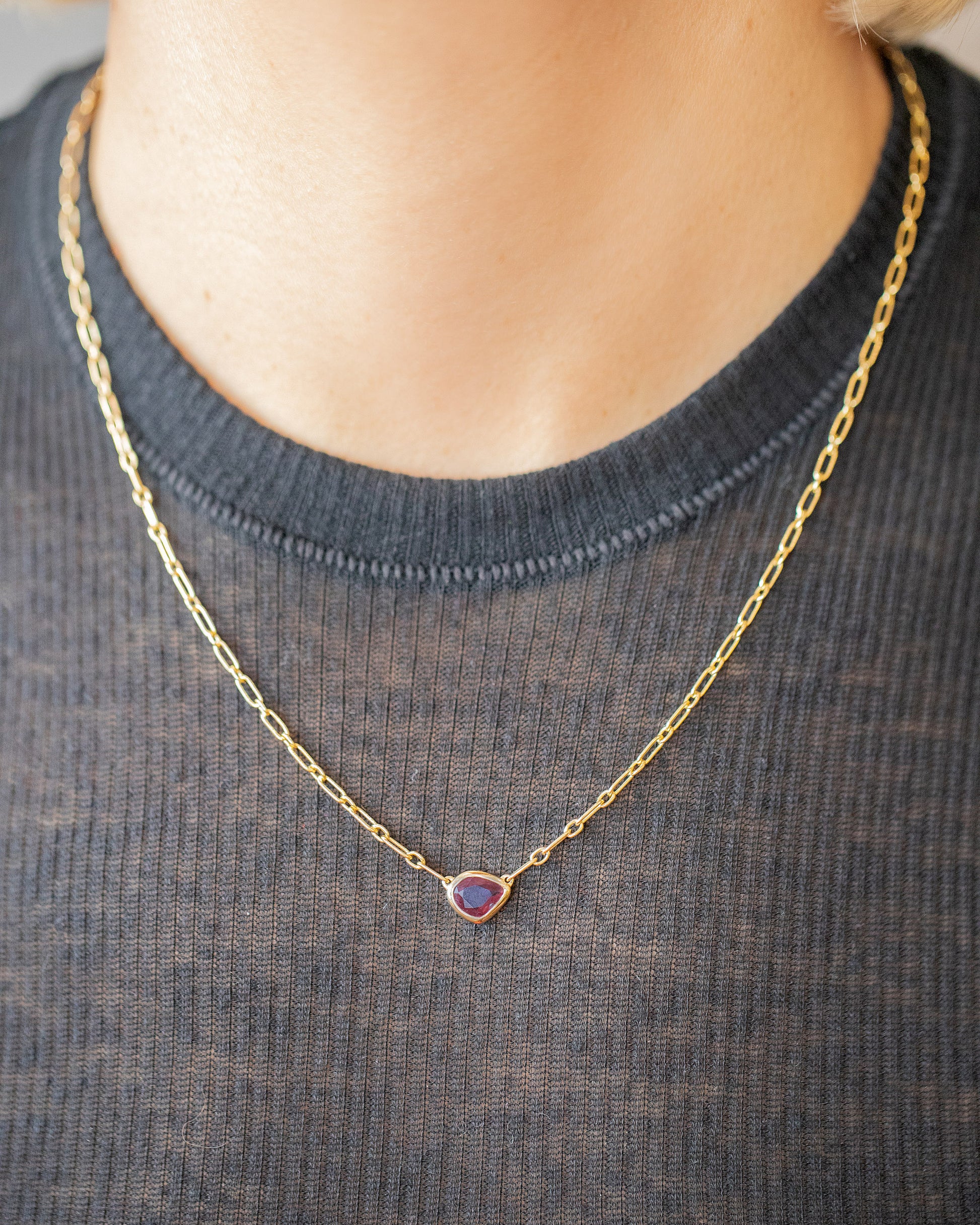 Northern Lights Necklace 006 on model.