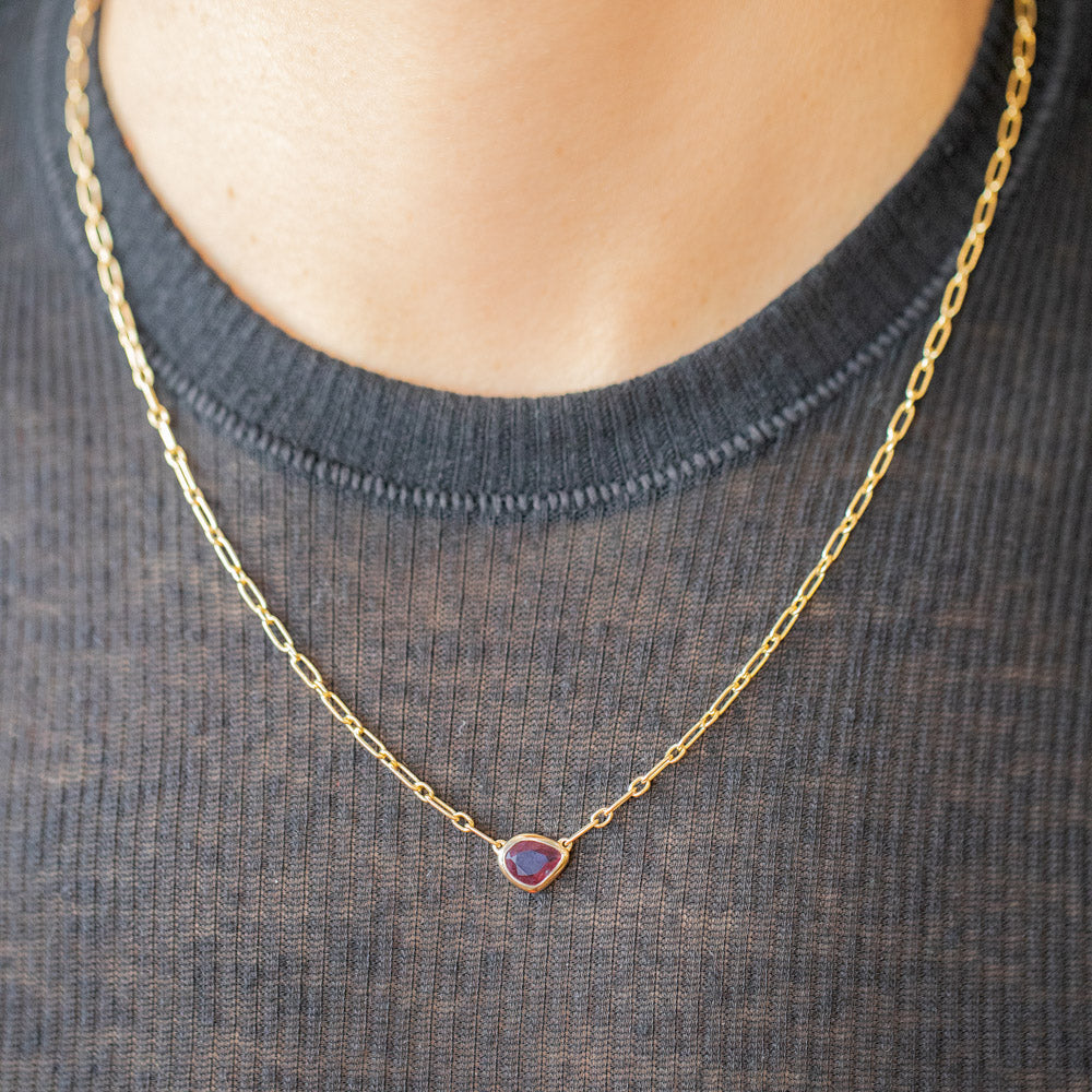 product_details::Northern Lights Necklace 006 on model.