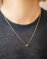 Northern Lights Necklace 008 on model.