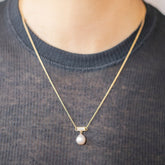 product_details::Poseidon Necklace on model.