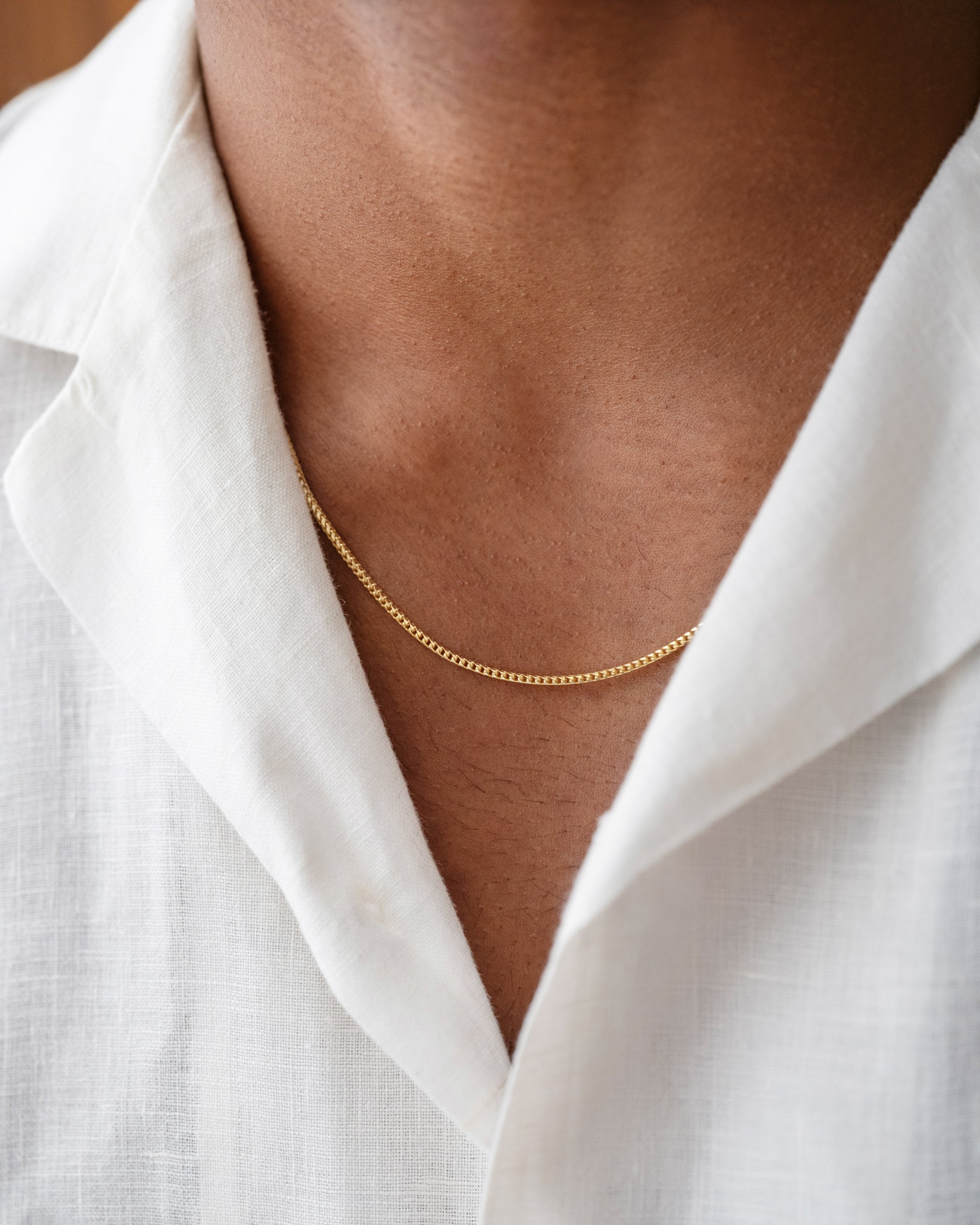 Ritual Chain Necklace on male model.