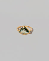 Gusher Green Sapphire Ring 036 on light color background.