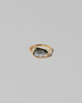 Gusher Teal Sapphire Ring 037 on light color background.