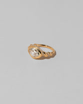 View from the side of the Twist Ring on light color background.